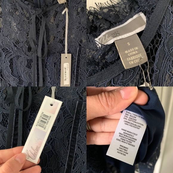 Chelsea28 Navy Blue Lace Midi Dress Small NWT - Picture 15 of 16